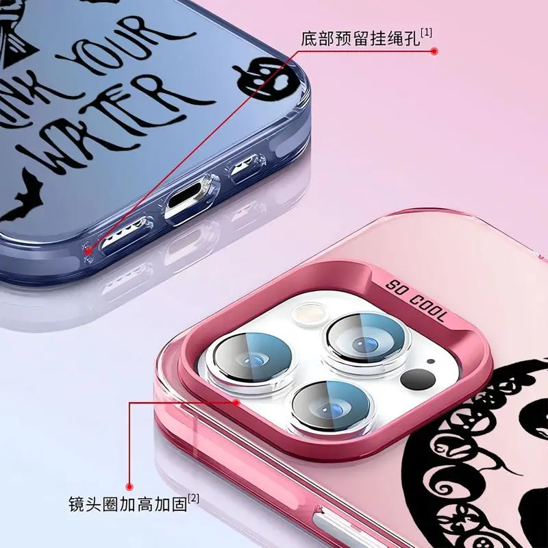 Etui na telefon Apple iPhone 11 13 15 Pro Max 14 Plus 12 16 Silicone Shockproof Funda Disney The Nightmare Before Christmas