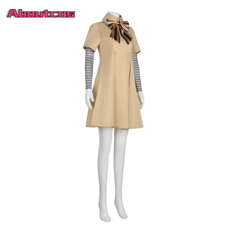 Aboutcos m3gan فستان تنكري للأطفال البنات الذي دمية روبوت ألفين وثلاثين وعشرون فساتين PS2 أزياء الهالوين