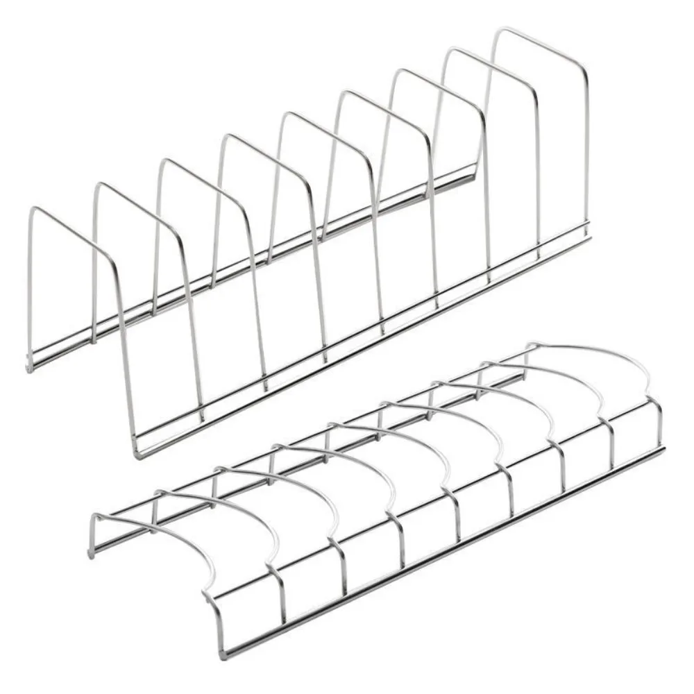 Práctico escurridor de platos de acero inoxidable, estante de almacenamiento de platos plateado para ahorrar espacio, soporte de secado de cuencos multiusos para cocina