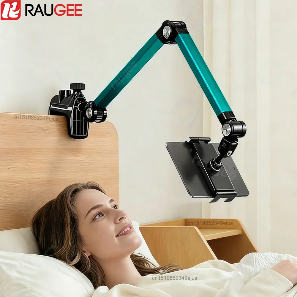 Soporte para tableta para cama, soporte perezoso para iPad, brazo de Metal ajustable, soporte para tableta de escritorio 360 °   Soporte para tableta plegable giratorio