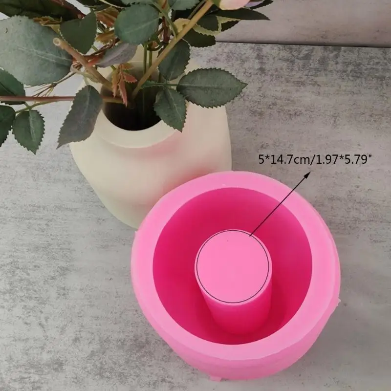 

D46E Цементная ваза Форма для эпоксидной смолы Большая ваза Гипсовая бетонная форма Ручная работа Ремесло