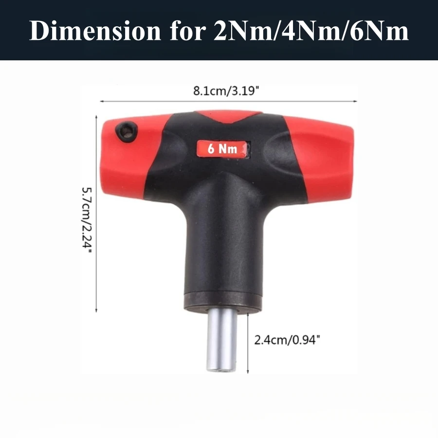 2-14Nm T-Handle Preset Torque Wrench Screwdriver Tool Compatible with Standard 1/4\