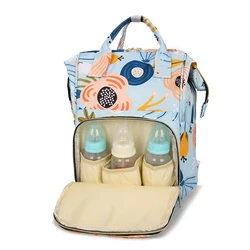 Cute cartoon mummy bag, fashion mother and baby bag, large capacity multi-functional multi-pocket mother handbag