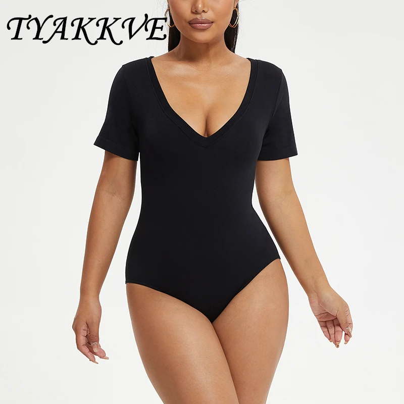 

Women's Short Sleeve One-Piece Shapewear High Elasticity Abdominal Hip Lifting Tight-Fitting Sexy Body Suit for Enhanced Curves