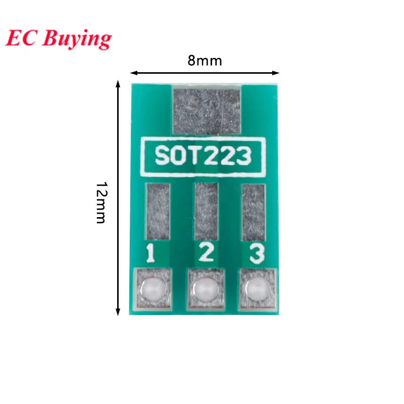 2Pc-100Pcs SOT89 SOT223 To DIP IC Adapter PCB Board SOT-89 SOT-223 Converter Transfer Plate 1.5mm 2.3mm to 2.54mm Pitch Pinboard