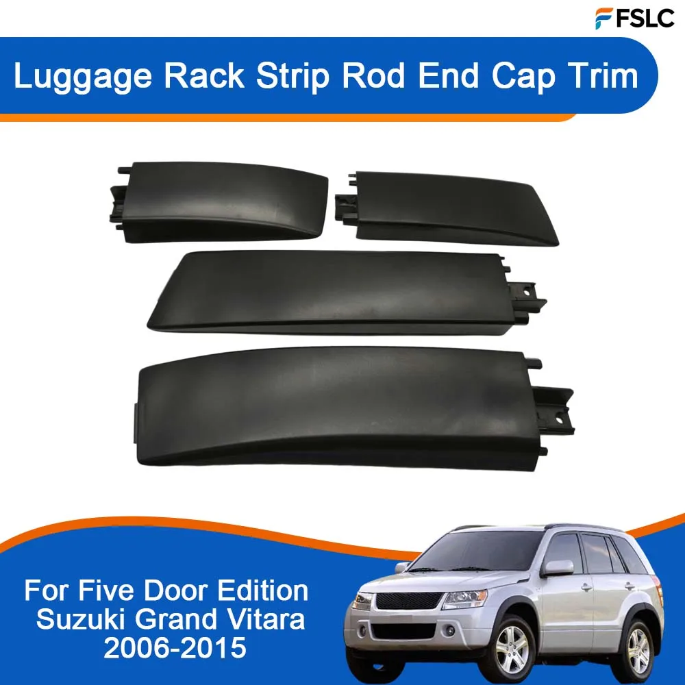 

Cars Accessories Luggage Rack Strip Rod End Cap Trim For Five Door Edition Suzuki Grand Vitara 2006-2015 Black Car Upgrade