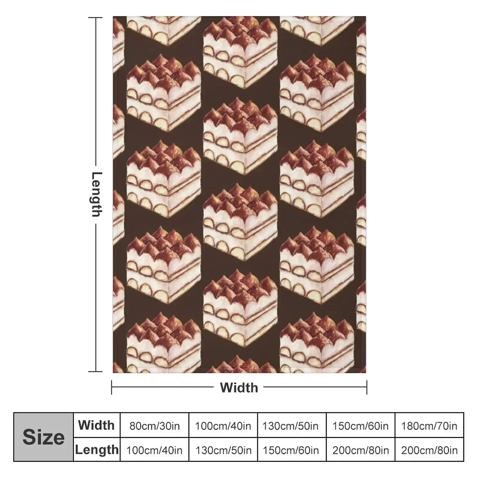 Italian Tiramisu Cake Throw Blanket Kid'S Sofa Throw Heavy Luxury Designer Blankets