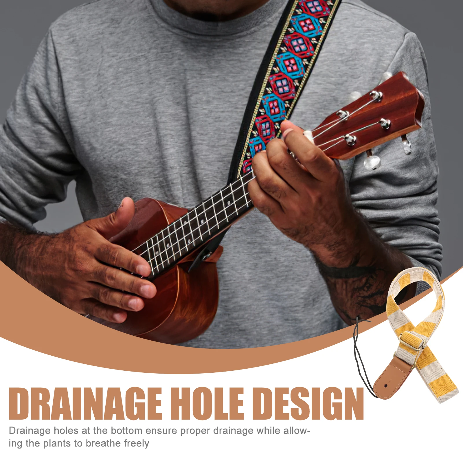 

Bass Strap Ukulele Ukelele Accessories Messenger Bag Guitar for Cotton Adjustable Miss