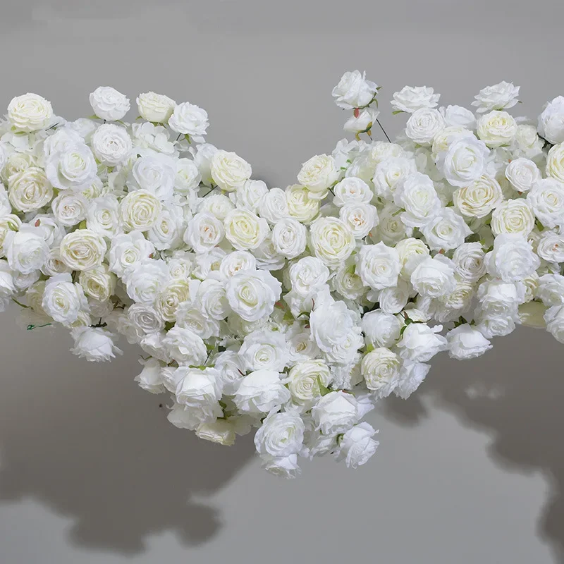 White Heart-shaped Flower Arrangement, Marriage Proposal Ceremony Arrangement, Wedding Decoration Simulation Flower