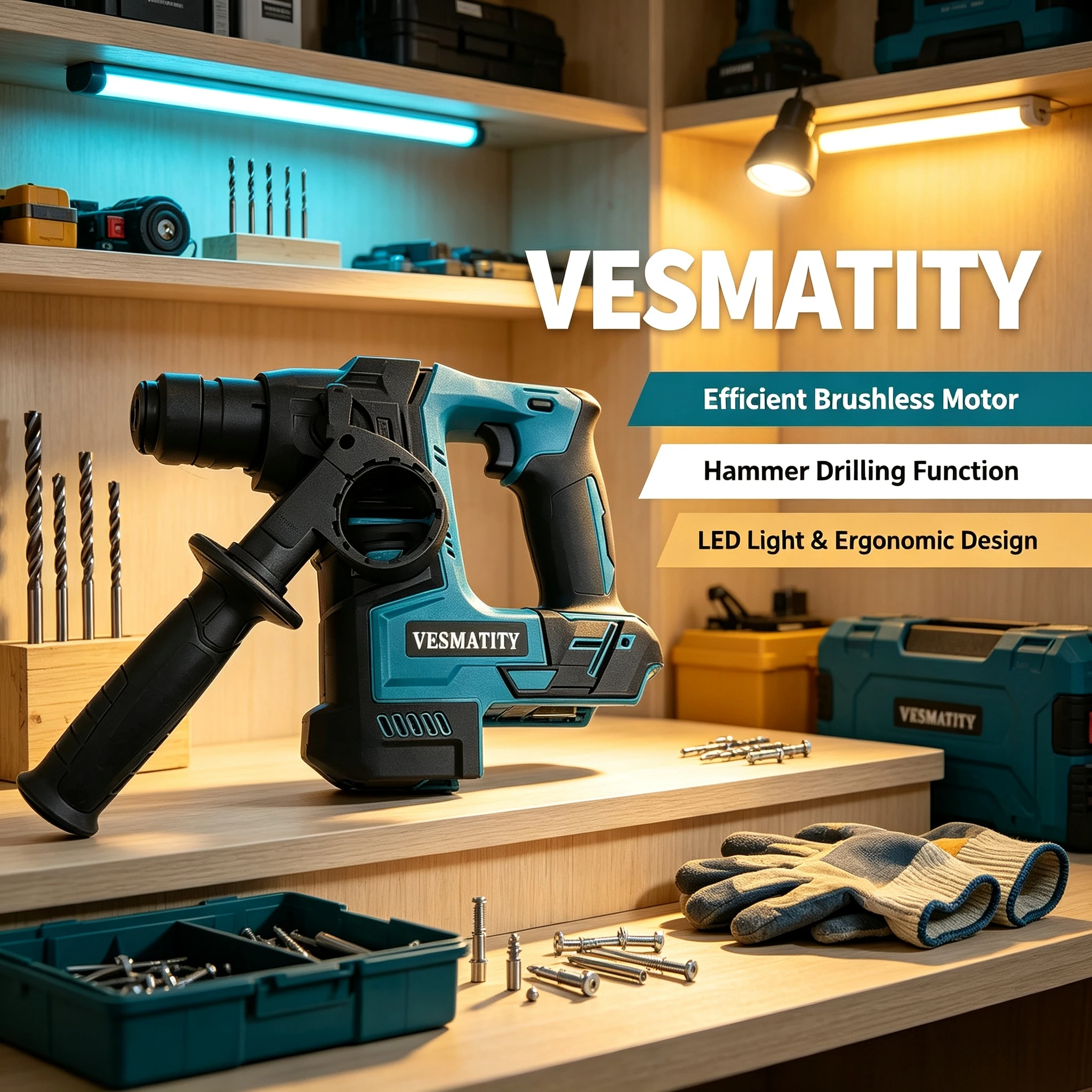 vesmatity-brushless-hammer-drill-18v-cordless-wireless-electric-drill-for-makita-battery-high-performance-pro-storage-system