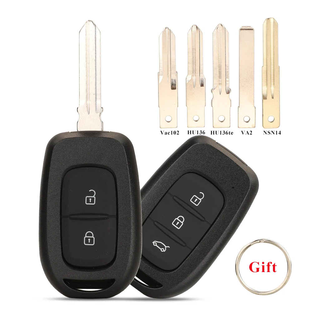 

jingyuqin 2Buttons Remote Car Key Shell Fob For Renault for Renault Sandero Symbol Trafic Dacia Logan Key Case Cover Replacement