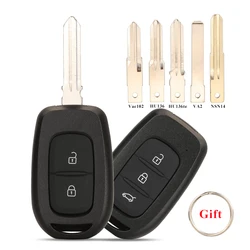 jingyuqin 2Buttons Remote Car Key Shell Fob For Renault for Renault Sandero Symbol Trafic Dacia Logan Key Case Cover Replacement