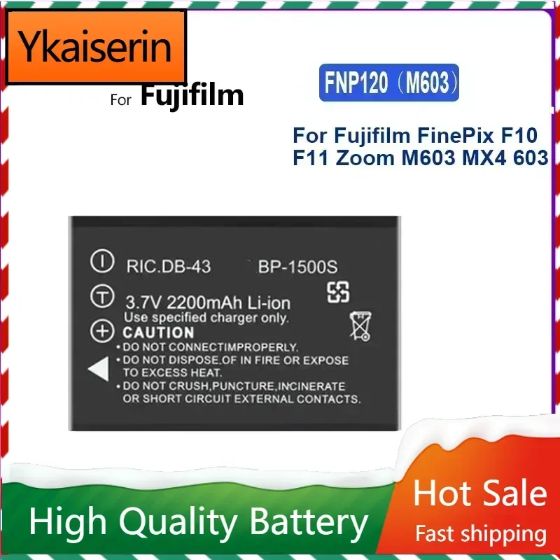 NP-120 NP120 FNP120 DL17 D-L7 DB-43 BP-1500s Battery for Fuji Fujifilm F10 F11 M603 Zoom Pentax MX4 MX550 RICOH GX8 300G 500G