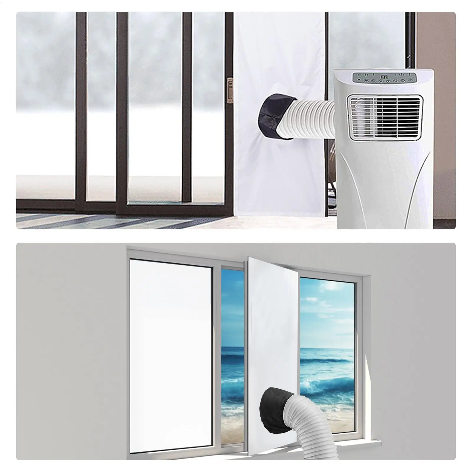 2M/3MAC Fenster-Entlüftungsset, wasserdichtes Dichtungstuch für Klimaanlagen, winddichte Schallwand für Klimaanlagen, AC-Fensterdichtung
