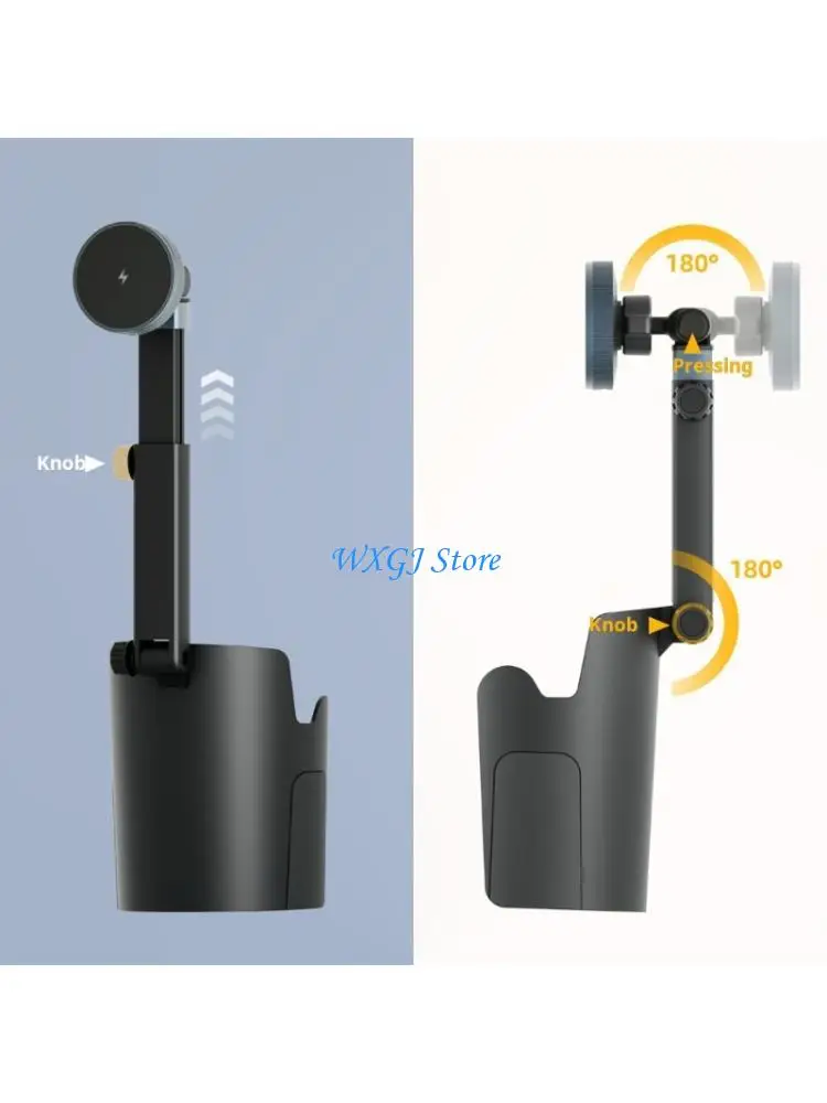 

37JE Automotive Cup Holder Phone Holder Stand With 15W Wireless Chargers
