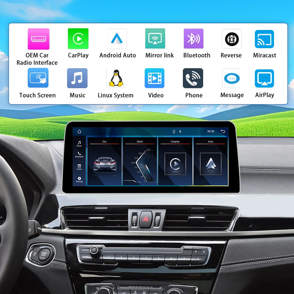 

Linux 12.3-inch Touch Screen Autoradio Stereo Carplay Android Auto Car Dvd Player X1 F48 2018-2019 Evo Nbt System