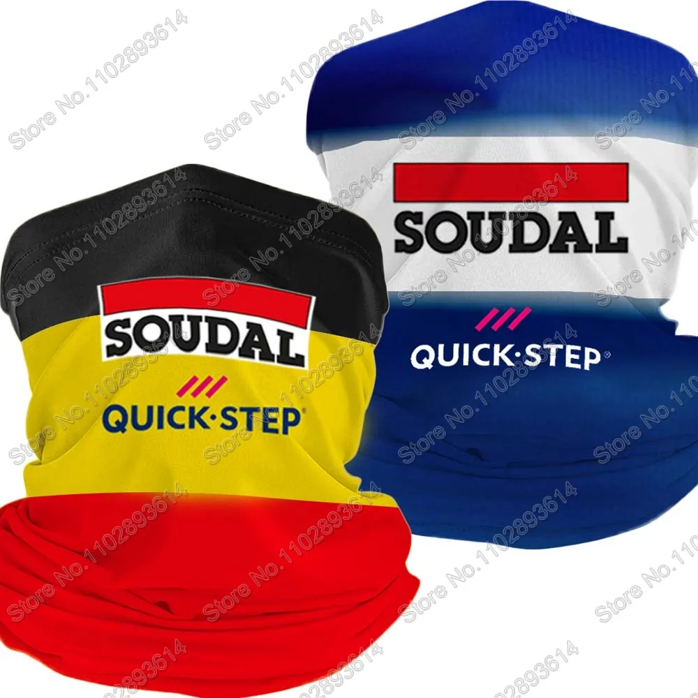 Soudal QUICK STEP 2024 copricapo ciclismo scaldacollo multifunzionale protezione UV giro sciarpa magica pesca escursionismo fascia