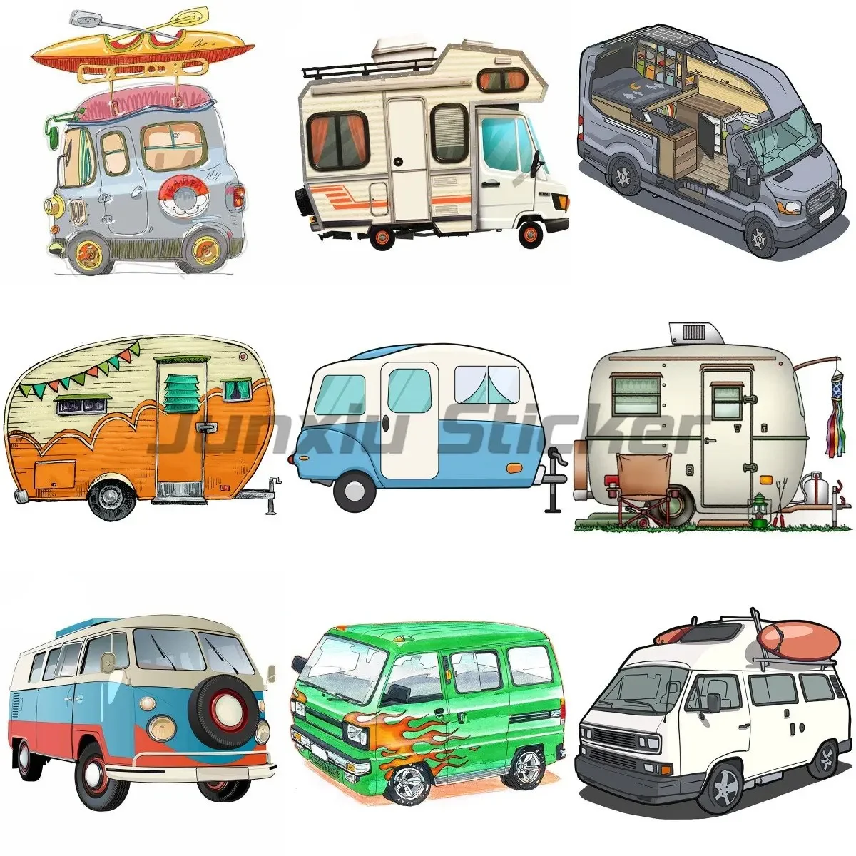 

Camper Travel car Window customizable Bicycle Vinyl Wall Rooms Motorcycle Laptop Funny Bumper Car Sticker Windshield Decal Car