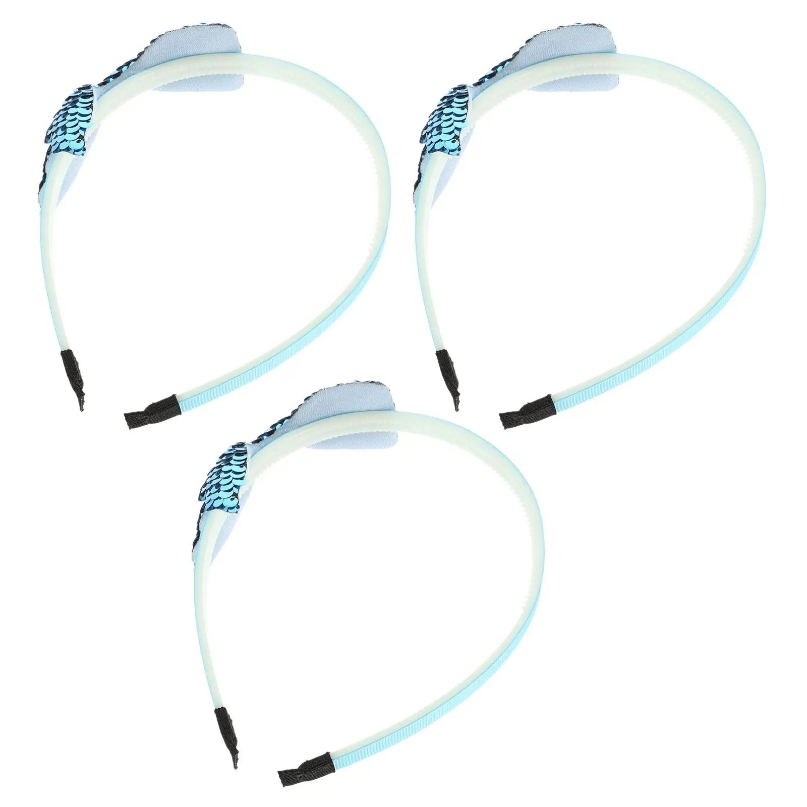 

3 Pcs Sequin Hair Accessories Headband Kids Headbands Mermaid for Girls Decorate Fabric Little Child Headpiece