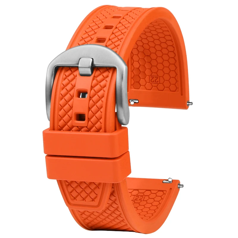 Quick release Fluoro rubber watch strap For omega Seiko Tissot  Longines IWC Men's Silicone breathable watchband 20 22mm