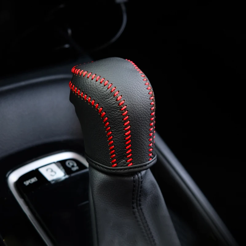 Leather Car Gear Shift Knob Cover Non-Slip Grip Handle Protective Case For Toyota Corolla E210 2019 2020 2021 2022 2023 Hybrid