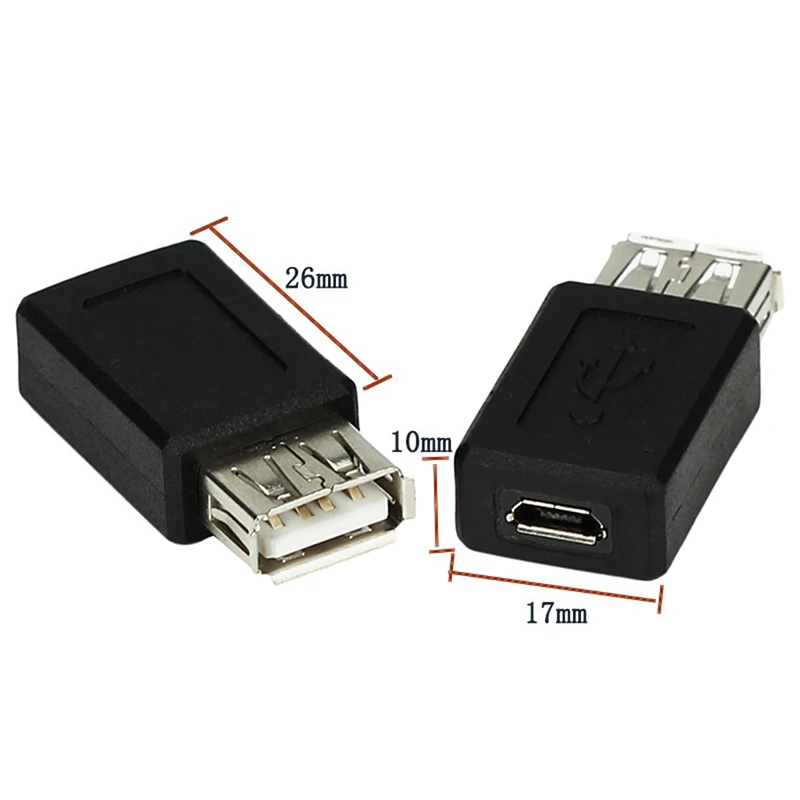USB 2.0 Female to Mini USB Female Converter Adapter Plug USB 2.0 to Micro USB Connector Female To Female Adapter