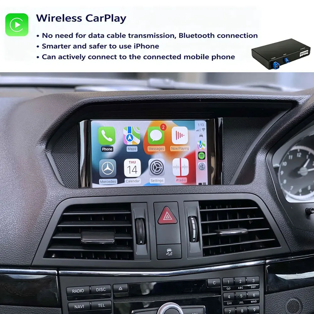 Беспроводной CarPlay Android Auto для Mercedes E Class W212 NTG4.5 NTG4.7 2011-2016