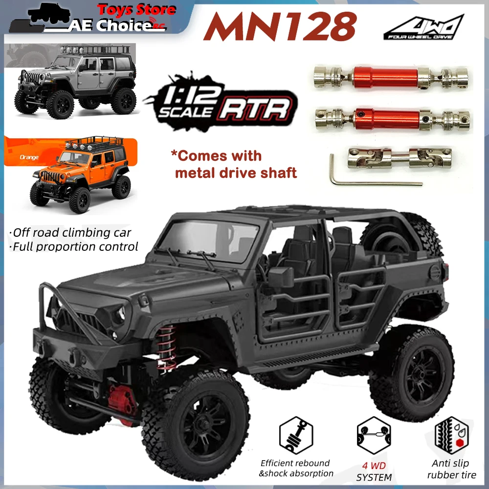 MN128 1/12 RC Car 4WD Jeep Model 2.4G Zdalnie sterowane światło LED 4X4 Off Road 4WD Wspinaczka RC Ciężarówka Zabawka elektryczna Prezent dla chłopca