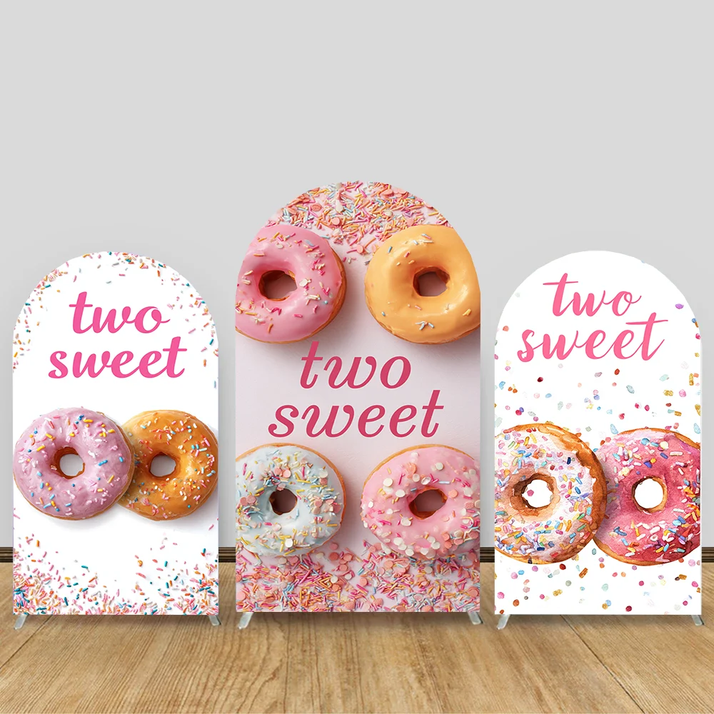 

Sweet Donut Theme Arch Background Banner Girl Birthday Party Decorations Dessert Photography Backdrop Baby Shower Supplies
