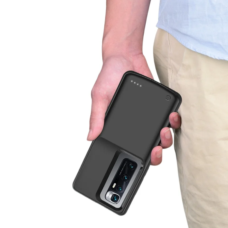 Voor Xiaomi 10s Terug Clip Batterij Power Bank Draagbare Oplader Reservebatterij 10000mAh Externe Batterij Oplader Case 2 stuks