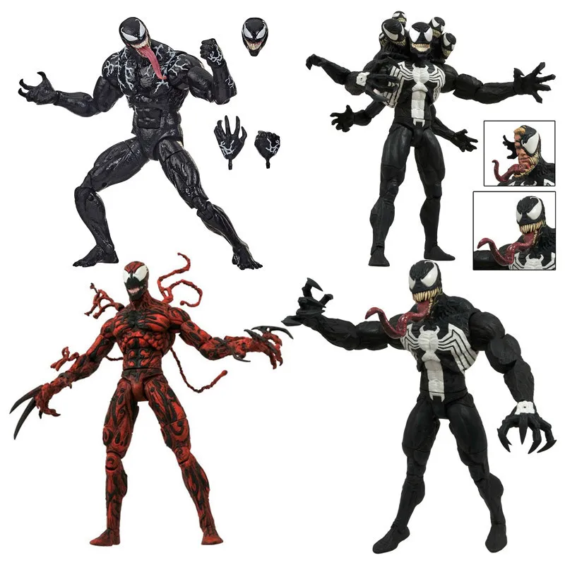 

Фигурка Marvel Venom, подвижная коллекционная модель Человека-паука, подарок на день рождения для детей и взрослых, украшение для рабочего стола, игрушка