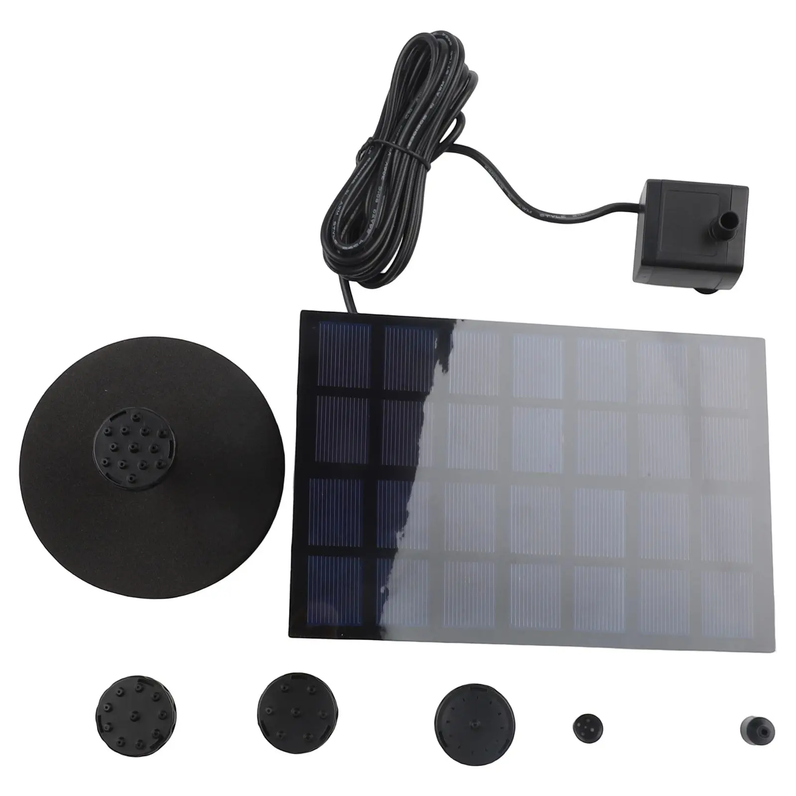 

Солнечный фонтанный насос для птичьей ванны мощностью 2 Вт с регулируемыми насадками для садовых прудов и аквариумов. Эффективный и водяной насос.