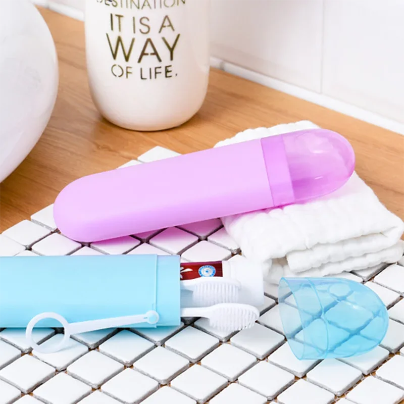 Portable Travel Toothpaste Toothbrush Holder Storage Case Outdoor Holder Organizer Bathroom Accessories Toothbrush Cover baño