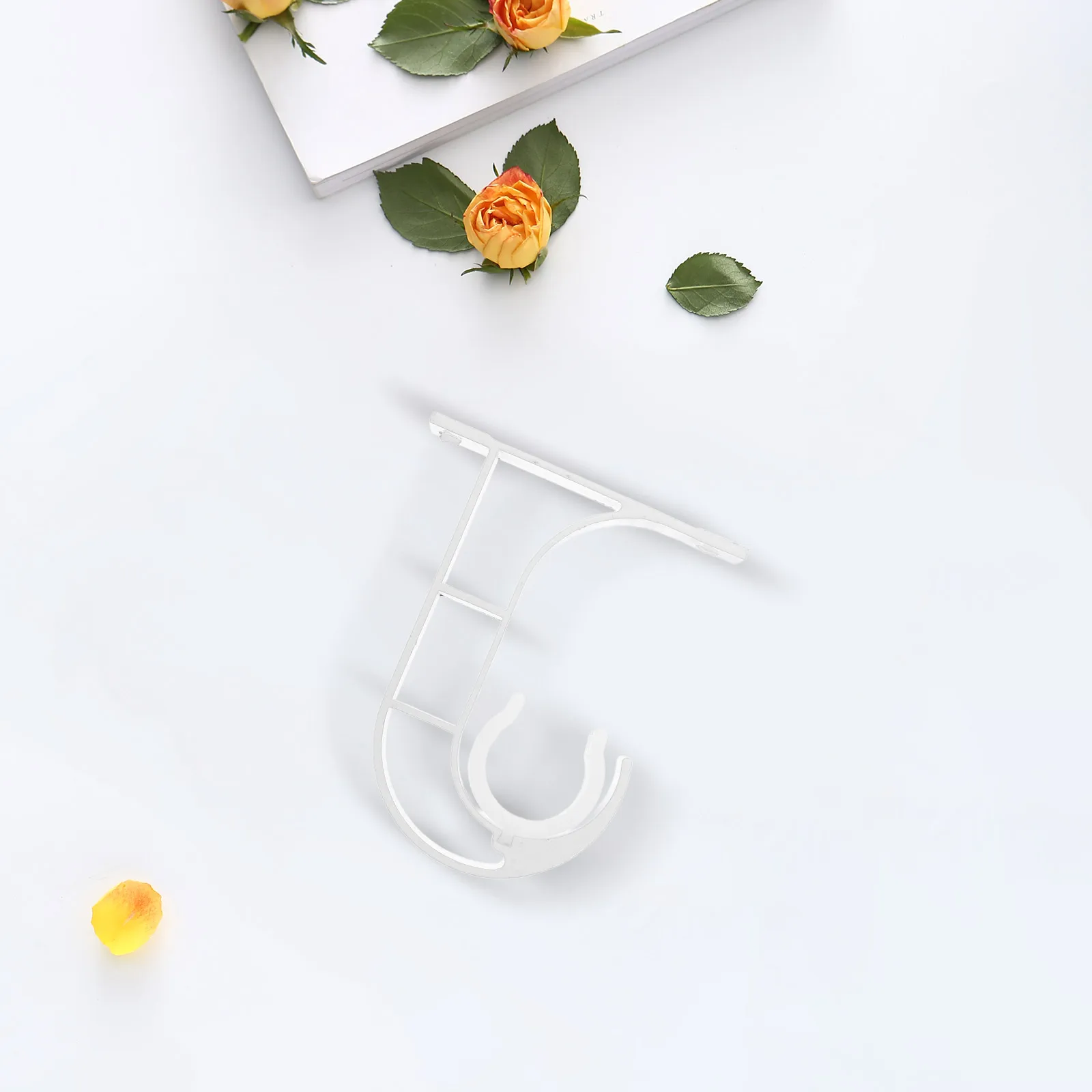 

4pcs Ceiling Curtain Rod Holder Stainless Steel Heavy Duty Bracket For Home Office Hotel Decor Mounting Hardware