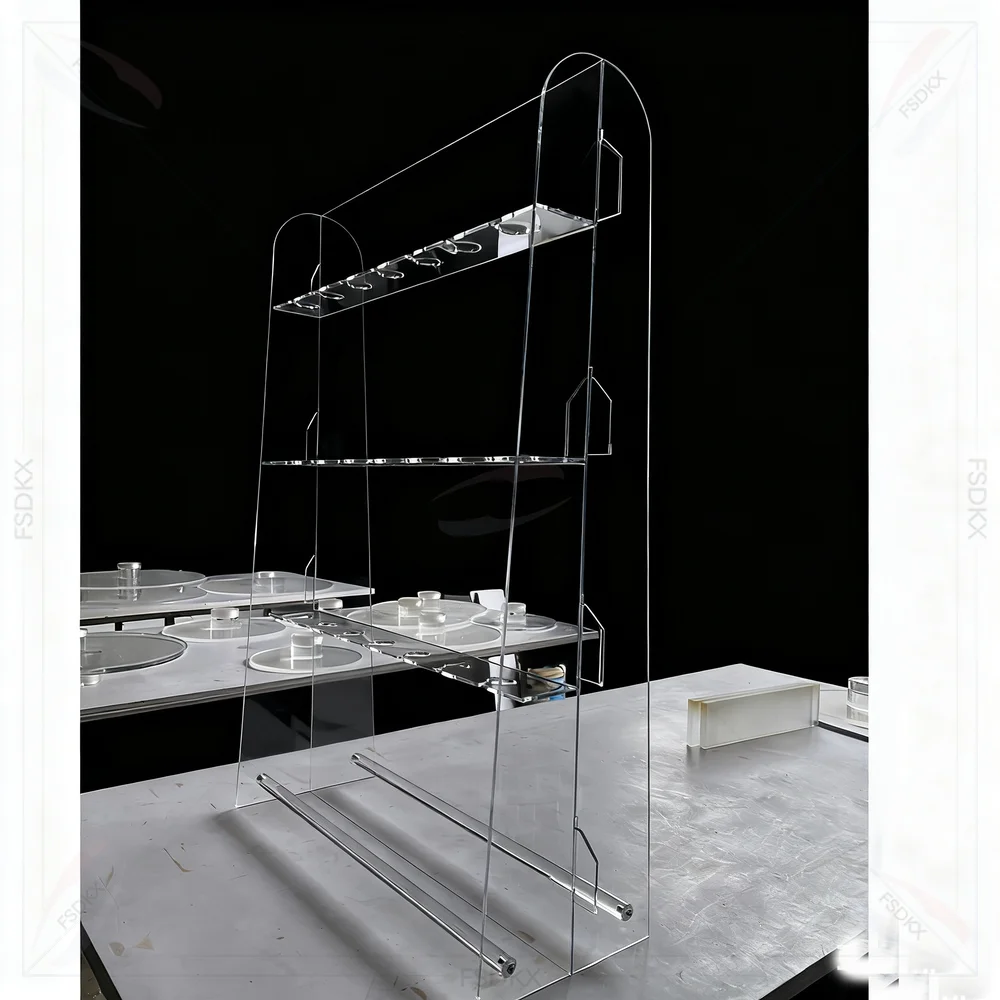 FSDKX Acrylic Champagne Rack Wine Display Wall Donut Prosecco Wall Wedding