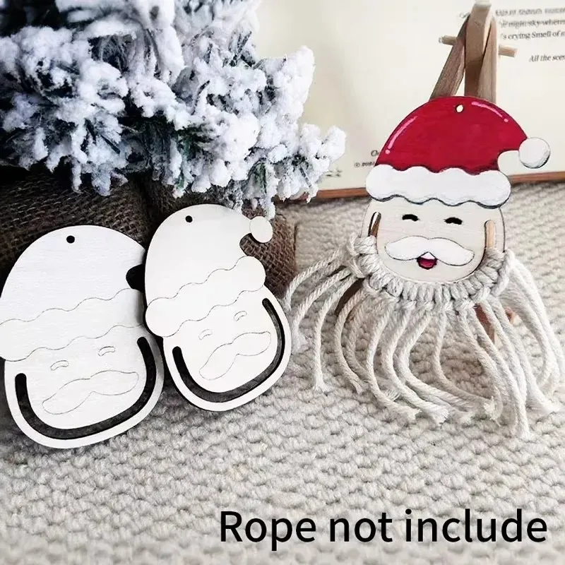 2026 wooden santa claus christmas ornaments diy painting kit for decorations birthday & christmas latest models