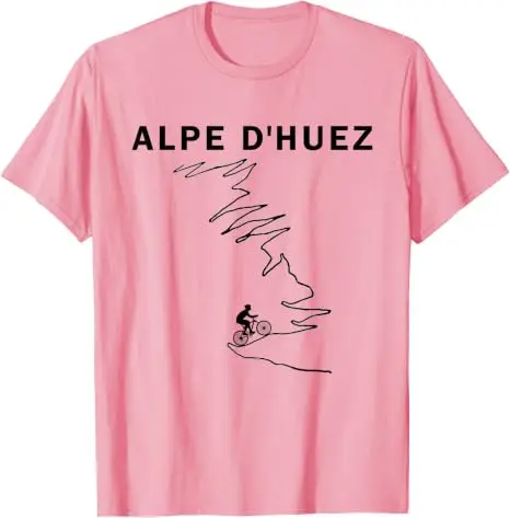 Alpe D'Huez Radsport-Geschenk – Frankreich Rennrad-T-Shirt Y2k Tour Riders Bike Lover Graphic Apparel Herrenmode Outdoor-Kleidung – Detail 7