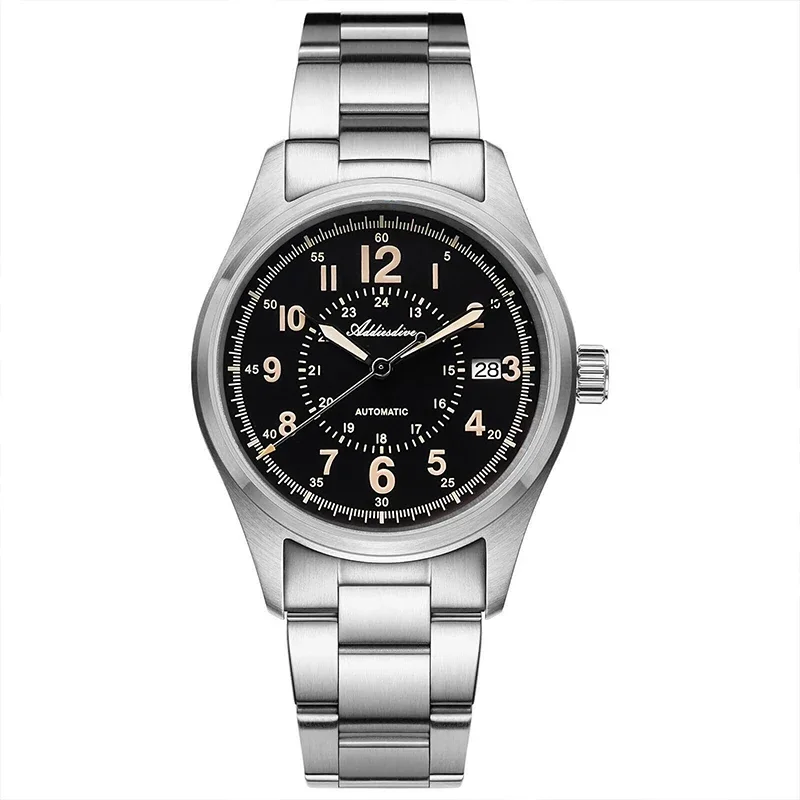 ADDIESDIVE Watch New AD2074 Sappire Leisure Dress NH35 Automatic Watch 39mm AR Coating Luminous Waterproof 200m Men Wristwatch