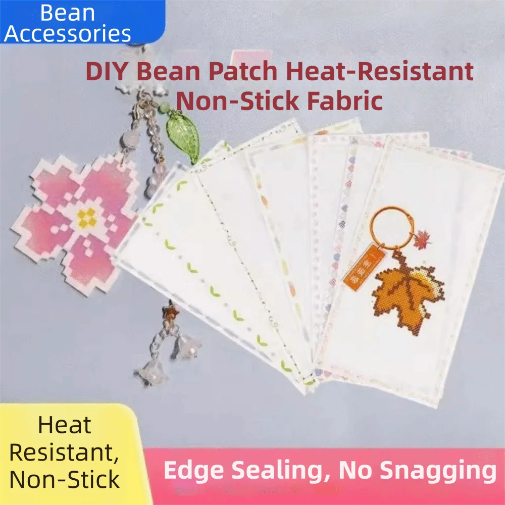 5 pçs transmissão de luz perler contas cozimento pano borda-costurado diy folhas de engomar para fusível contas resistente ao calor