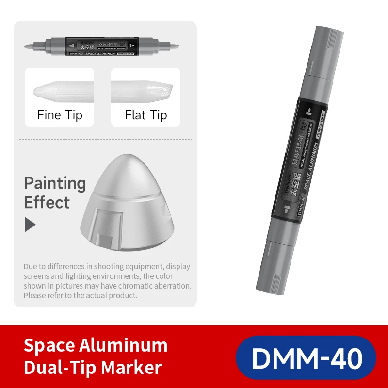 STEDI Watergebaseerde Metallic Finish Dubbelpuntige Marker Pen Harde Punt Fijne & Platte Punt voor Gundam Gunpla Mecha Model Schilderijgereedschap