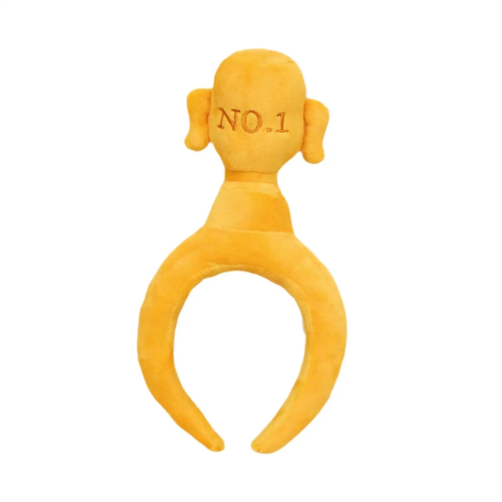 Yellow Trophy Shape Headband Face Wash Makeup Cartoon Headdress Plush Headpiece Headwear Trophy Hair Hoop for Fancy Dress Adults