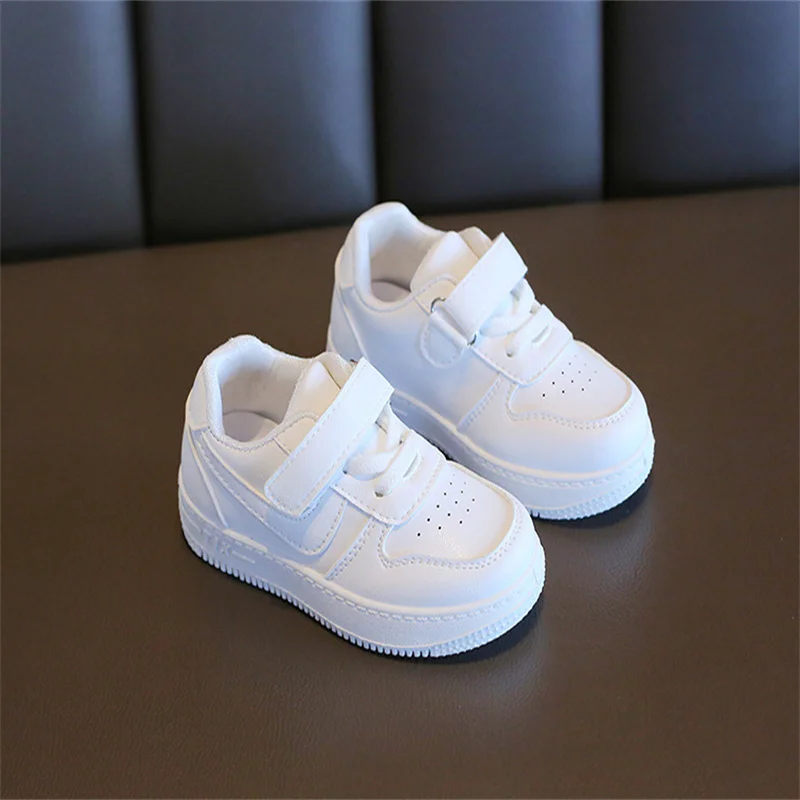 

Tenis Sneakers Kids Baby Shoe Spring New Boys Girls Sports Shoes Casual Board Shoes Leather Soft Soled Children Small White Shoe