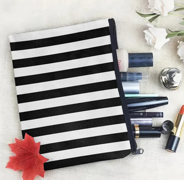 Multifunctional Fashion Striped Women'S Travel Organizer Bag -Cosmetic and Toiletry Storage Pouch Zipper, Perfect Friend Gift view 4