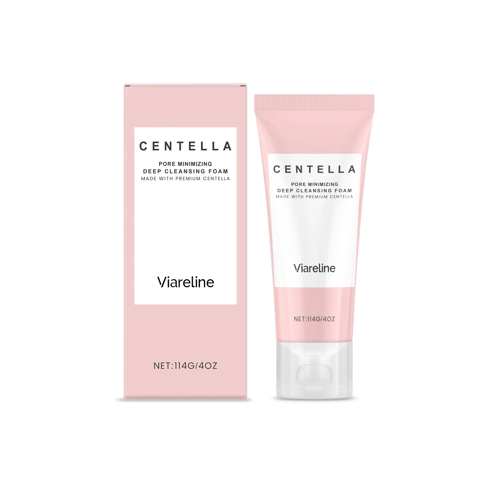 Viareline Centella Pore Minimizing Facial Cleansere Wash Reduce Blackheads Oil Control Soothe Skin Brightening Facial Cleanser