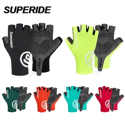 SUPERIDE Half Finger Breathable Cycling Gloves Anti-slip Shockproof MTB Bicycle Gloves Men Women Mountain Bike Road Bike Gloves