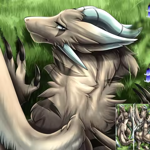 Furry Orcus Lydia The Fluff Dragon (darkflamewolf) Anime Dakimakura Pillowcase Double-sided Print Hugging Body Pillow Cover Case