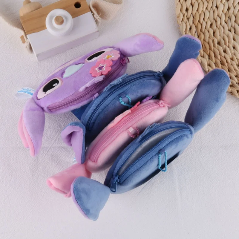 12CM Lilo y Stitch muñeco de peluche juguetes pequeño colgante lindo llavero de felpa bolsa colgantes monedero regalos de cumpleaños de Navidad para niños