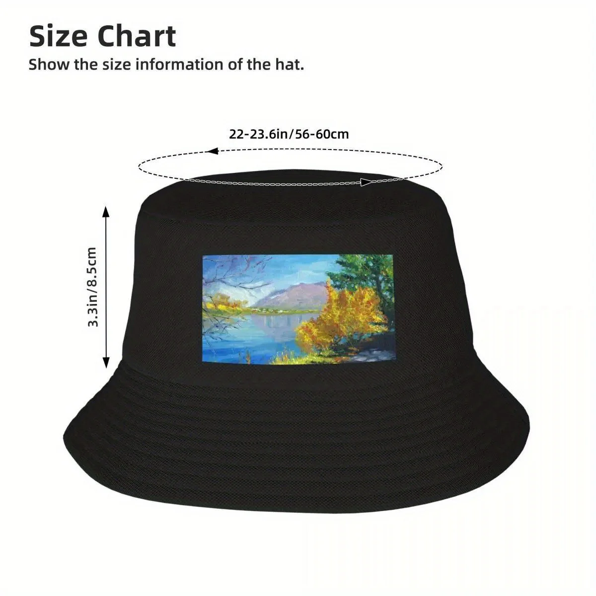 بحيرة واكاتيبو في الخريف، كوينستاون، نيوزيلندا قبعة دلو قبعة عسكرية رجل أسود المرأة الشاطئ قناع الرجال