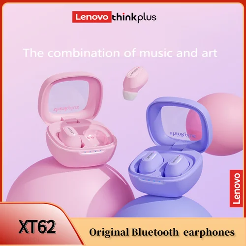 Imagen 2 del producto Lenovo original xt62 auriculares bluetooth 5,3 auriculares inalámbricos de baja latencia mini auriculares deportivos de alta fidelidad con micrófono hd c