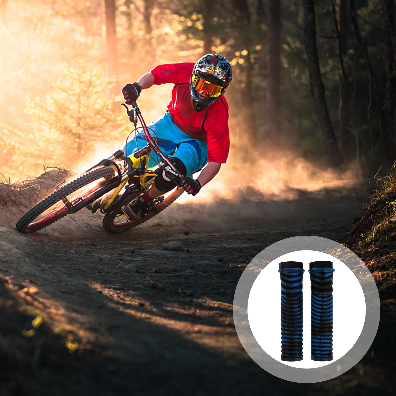 

1Pair Bike Handlebar Cover Durable Comfortable Non-Slip Protective Shock Absorption Handlebar Grip Bike Supply